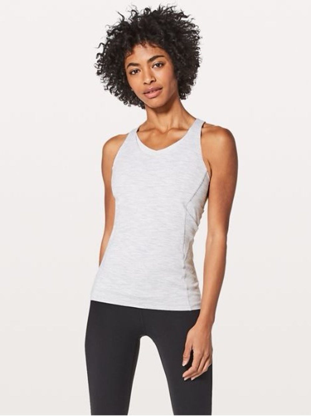 Lululemon Stash N’ Run Tank Size 4 Gray/Coral Active Workout Sporty